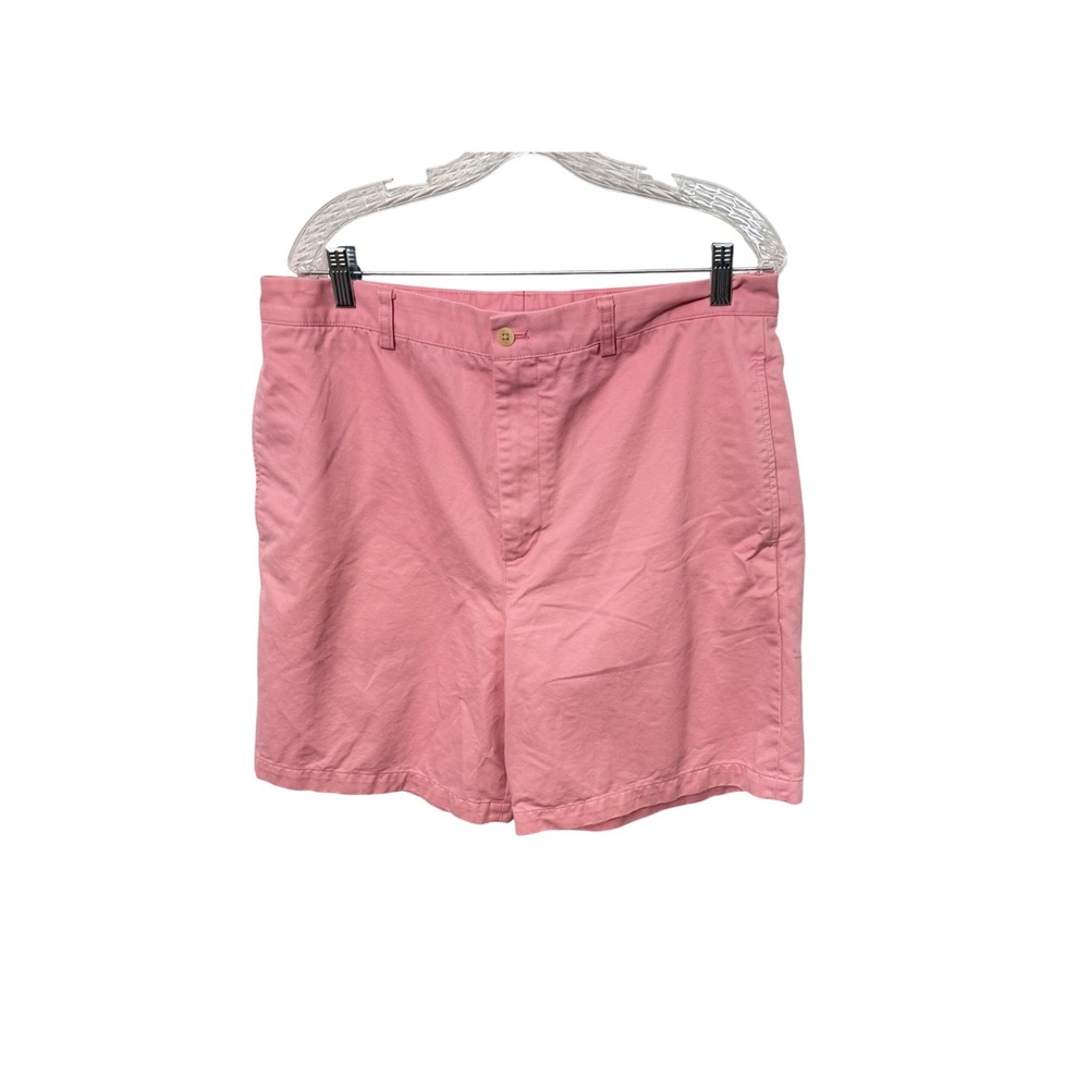 Vineyard Vines Breaker Shorts Mens 36 Pink Cotton Twill Flat Front 8" Inseam